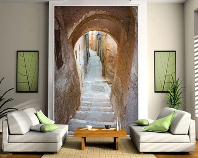 Stenen Trapstraat Behang