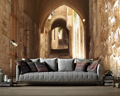 Oude stenen trapbehang