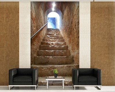 Historische stenen trapbehang