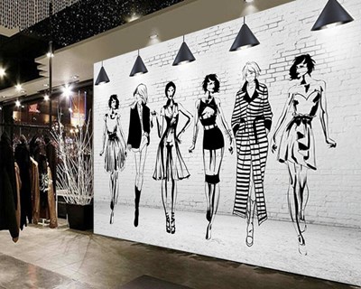 Modesontwerp-thema behang