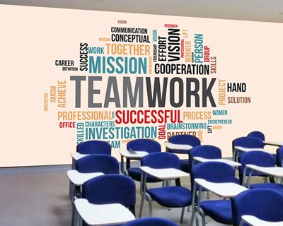 Teamwork-thema behang