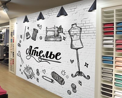 Modespecifiek behang met kledingthema