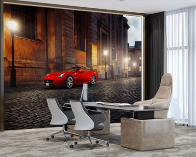 Rode Ferrari-thema behang