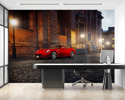 Rode Ferrari-thema behang