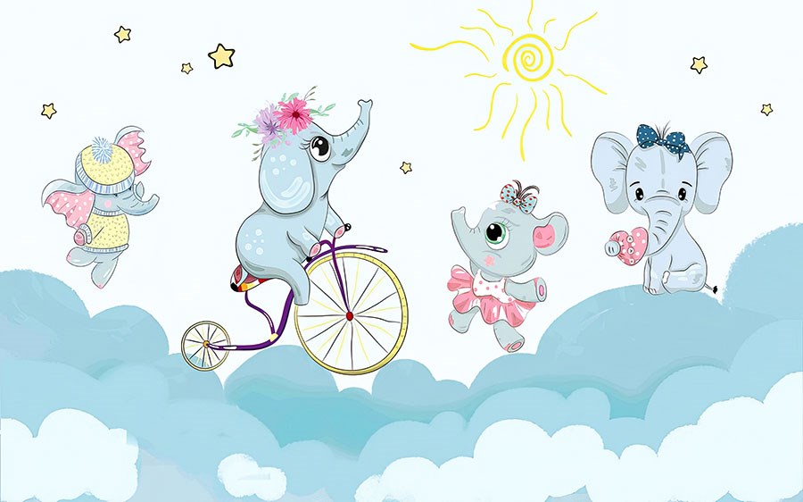 Schattige olifanten babybehang 