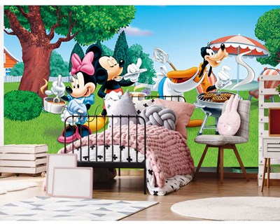 Mickey Mouse Barbecue Party Behang