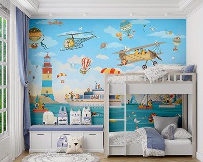 Vakantieplezier-thema behang