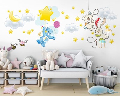 Schattige kleine dieren behang