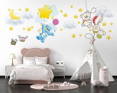 Schattige kleine dieren behang
