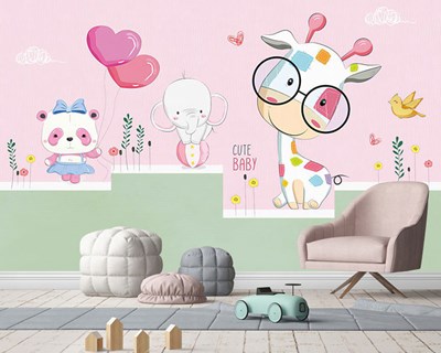 Schattige kleine dieren behang