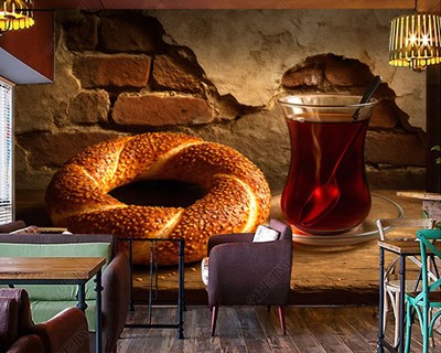 Thee Simit-thema behang 