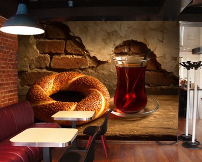 Thee Simit-thema behang 