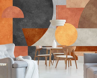 Gemengde kleuren geometrisch patroon behang