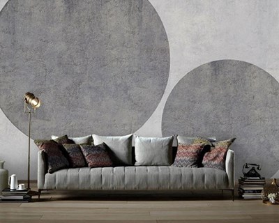 Grijs geometrisch patroon behang 