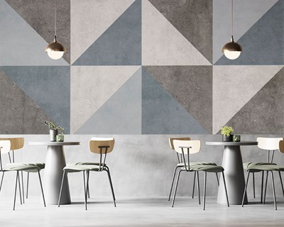 Driehoekig geometrisch patroon behang