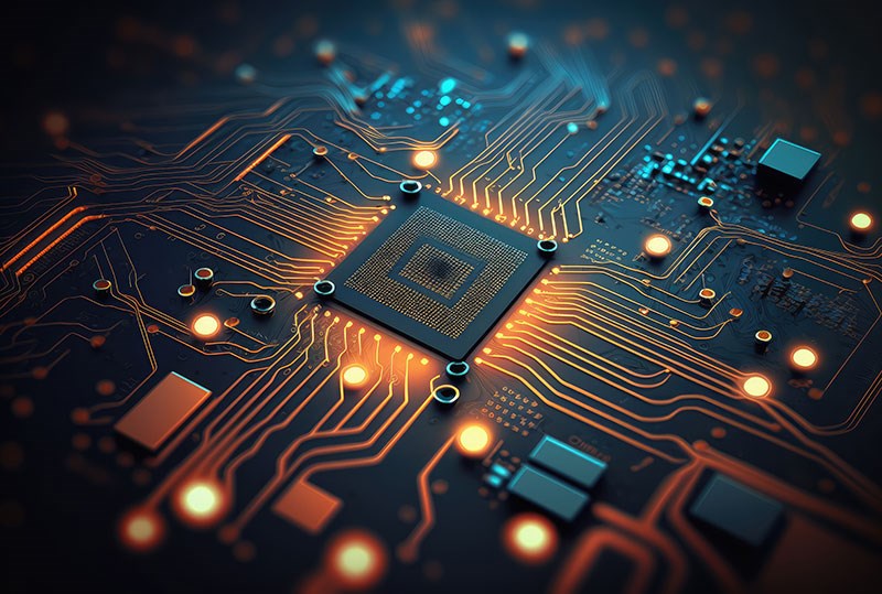 Processor Chip Circuit Board Behang