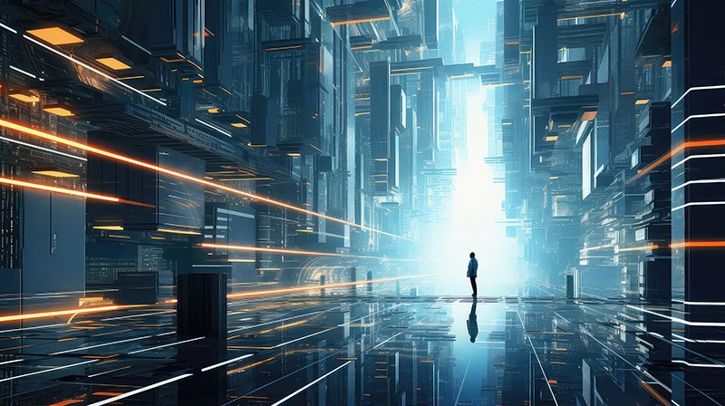 Kunstmatige intelligentie universum thema behang