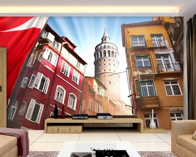 Istanbul Galata Toren Thematische Behang