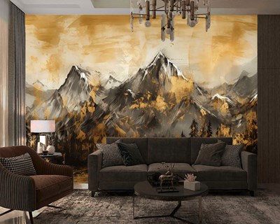 Modern berglandschap behang