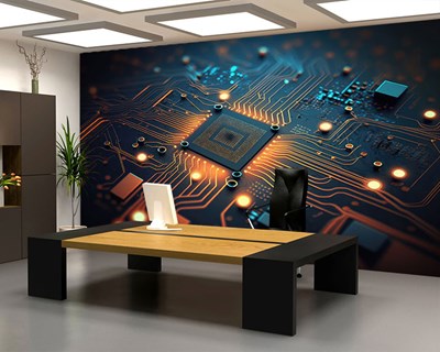 Processor Chip Circuit Board Behang