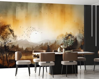 Abstract Sunset Natuurkunst Behang