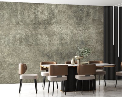 Betonnen vloer met scheuren Behang