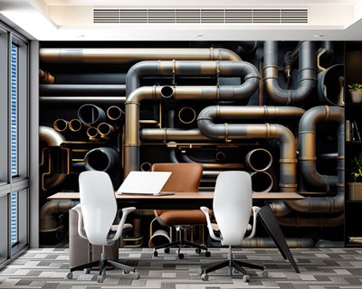 Mechanische buisinstallatie Behang