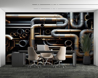 Mechanische buisinstallatie Behang