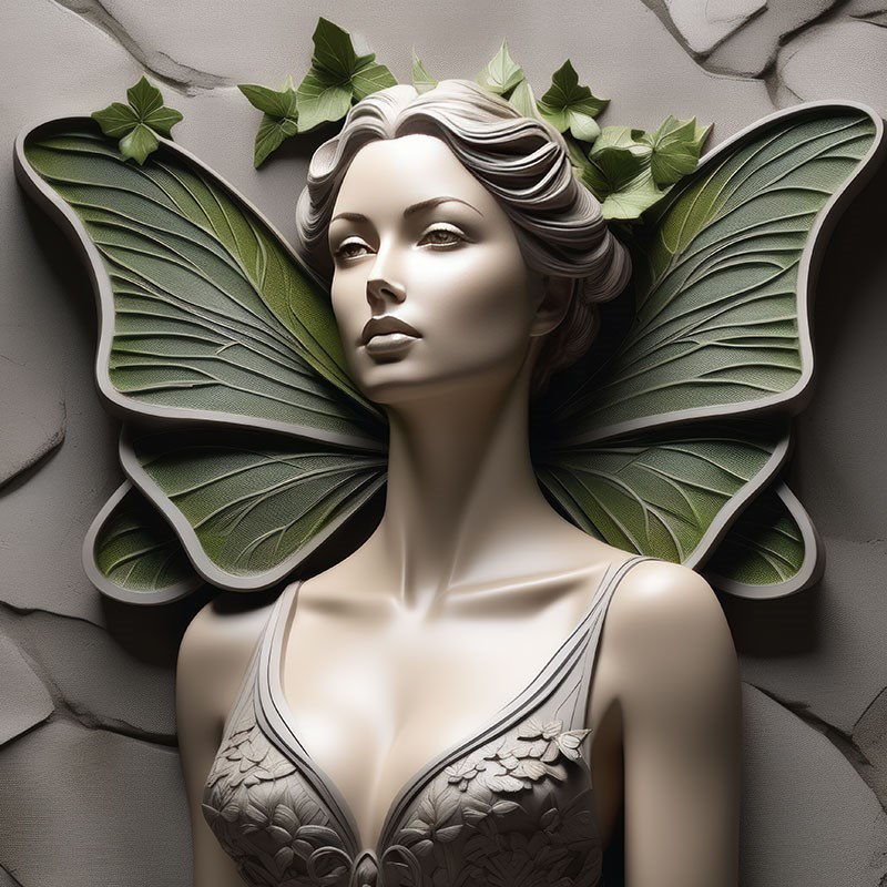 Artistieke vrouwenbeeld Behang