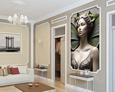 Artistieke vrouwenbeeld Behang