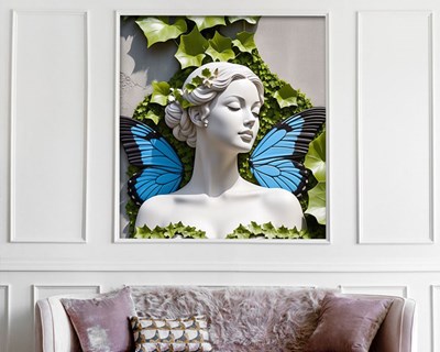 Vlindergevleugelde vrouw beeld behang