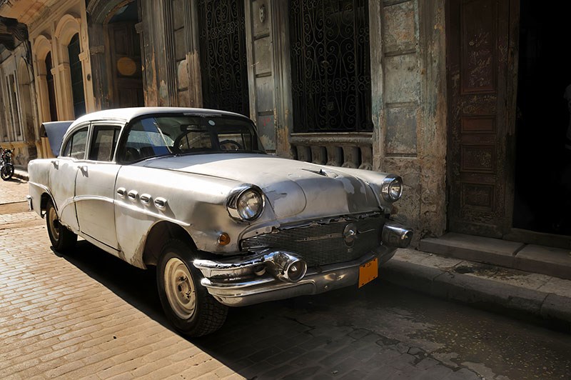 Retro klassieke auto-thema behang