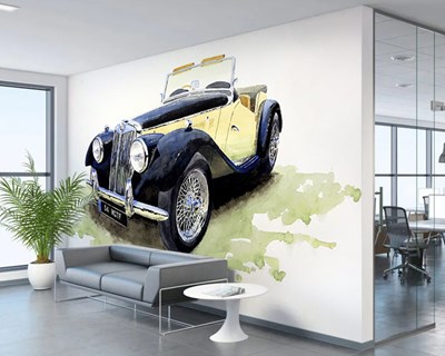 Engelse Roadster Auto-Thema Behang