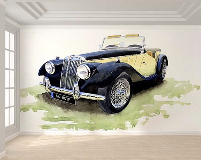 Engelse Roadster Auto-Thema Behang