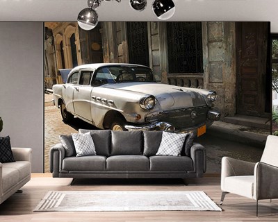 Retro klassieke auto-thema behang