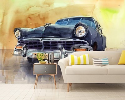Retro-stijl Amerikaanse auto behang