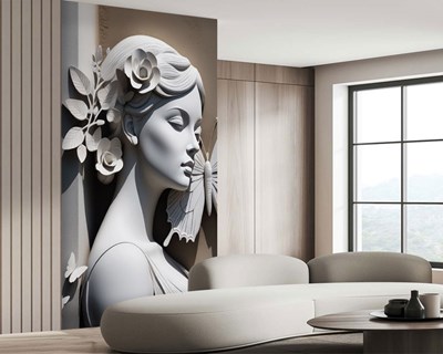 Vlinder Vrouw Beeld Wandbehang