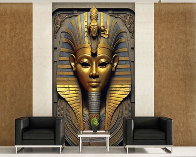 3D Farao Beeld Behang