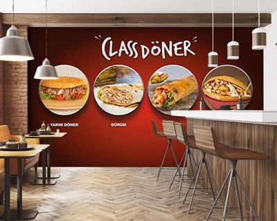 Döner-thema behang 