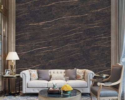Donker marmeren patroon behang 
