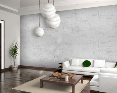 Betonlook behang met craquelé-effect 