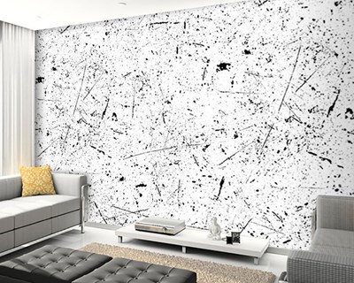 Zwart gevlekt vloertextuur behang 