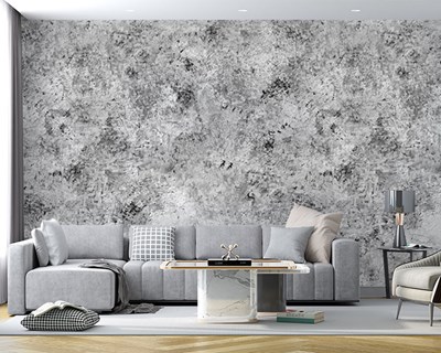 Versleten witte betonnen vloer Wandbehang 