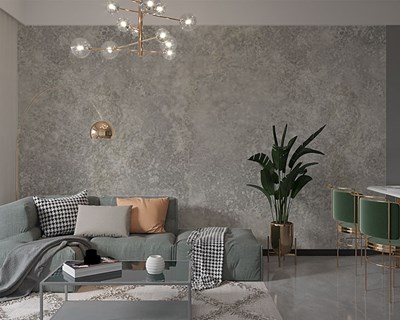 Verouderd grijs beton vloer textuur behang 