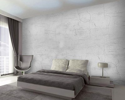 Betonlook behang met craquelé-effect 