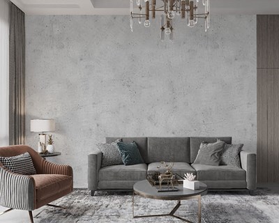 Grijs licht betonlook behang 