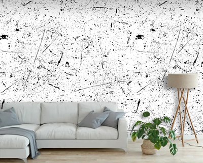 Zwart gevlekt vloertextuur behang 