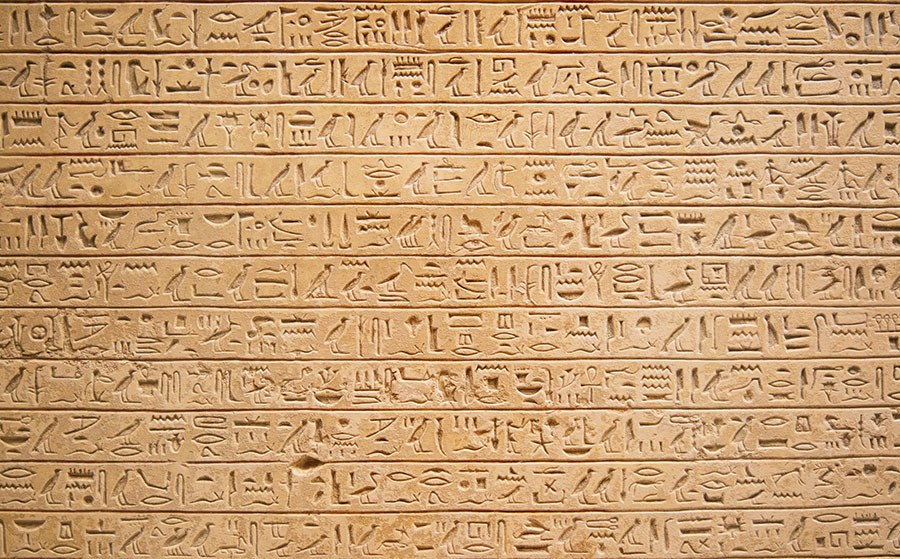 Behang met hiërogliefen uit het oude Egypte
