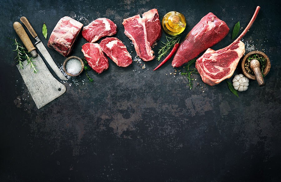 Slagerij-thema behang