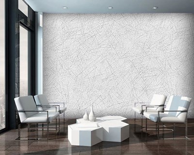 Wit gestreept behang